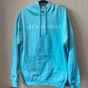 NEW Turquoise Hoodie with 'Let's Goooo!' Print
